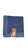 ELEGANCE MONOGRAM EŞARP - İNDİGO MAVİ