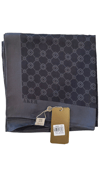 ELEGANCE MONOGRAM EŞARP - KOYU GRİ