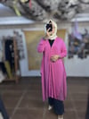 Ghisa Şifonlu Triko Hırka - Pembe