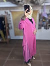 Ghisa Şifonlu Triko Hırka - Pembe