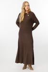 GHİSA TRİKO ELBİSE - KAHVE
