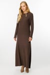 GHİSA TRİKO ELBİSE - KAHVE
