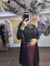 Ghisa Triko Hırka - Bordo/Siyah