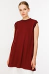 GSBASİC4677/Ghisa Kolsuz Tunik - BORDO