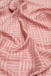 İmannoor Iman Kare Pembe Tivil İpek Şal 70x210