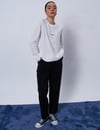 KAYRA KY-B25-70008 Logolu Örme Sweatshirt - Optik Beyaz