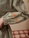 Kayra KY-B25-76012 Nakış İşlemeli Rayon İkili Takım - Kül Yeşili