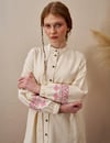 Kayra KY-B25-76012 Nakış İşlemeli Rayon İkili Takım -KREM