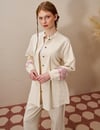 Kayra KY-B25-76012 Nakış İşlemeli Rayon İkili Takım -KREM
