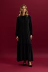 Miss Dailda T26Y-4027 Önü Dantelli Cupro Elbise - BLACK