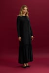 Miss Dailda T26Y-4027 Önü Dantelli Cupro Elbise - BLACK