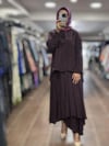 Miss Dalida T25Y-2009 Asimetrik Kesim Cupro Etek - Mor