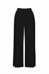 Miss Dalida T25Y-7026 Beli Lastikli Bol Paça Cupro Pantolon - Siyah
