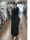 Miss Dalida T26Y-4001 Triko Cupro Elbise - BLACK