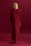 Miss Dalida T26Y-4038 Büzgü Detaylı Triko Cupro Elbise - CHERRY
