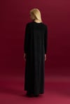 Miss Dalida T26Y-4038 Büzgü Detaylı Triko Cupro Elbise- BLACK