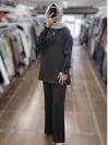 Miss Dalida T26Y-6023 Triko Yakalı Cupro Tunik - Cacao