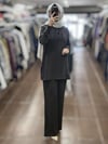 Miss Dalida T26Y-6023 Triko Yakalı Cupro Tunik - Cacao