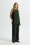 Miss Dalida T26Y-7003 Bol Paça Basic Cupro Pantolon - Khaki