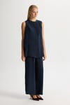 Miss Dalida T26Y-7003 Bol Paça Basic Cupro Pantolon - DARK NAVY