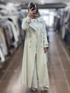 Miss Dalida T26Y-8000 Düz Renk Denim Trenchkot - EKRU