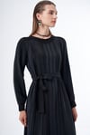 MissWhence 36820 Cupro Elbise - Siyah