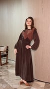 MissWhence 39801 Patchwork ELBİSE - KAHVE