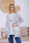 Moodbasic Dantel Detaylı Desenli Takım - Ekru
