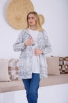Moodbasic Dantel Detaylı Desenli Takım - Ekru
