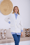 MOODBASIC HIRKA GÖRÜNÜMLÜ DÜĞMELİ TUNİK - MAVİ