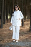 Moodbasic MA24.37 KENDİNDEN SİMLİ KABARTMALI ÇITÇITLI TAKIM - EKRU