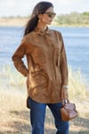 Moodbasic MB11.295 TAŞLI SÜET GÖMLEK - CAMEL