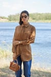Moodbasic MB11.295 TAŞLI SÜET GÖMLEK - CAMEL