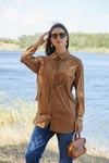 Moodbasic MB11.295 TAŞLI SÜET GÖMLEK - CAMEL