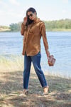 Moodbasic MB11.295 TAŞLI SÜET GÖMLEK - CAMEL
