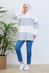 Moodbasic MM20.0129 PAÇASI TAŞ DETAYLI DENİM PANTOLON - AÇIK MAVİ