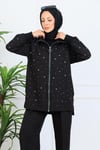 Moodbasic MM24.0768 HALKA AKSESUARLI KUŞ GÖZLÜ TAKIM - SİYAH