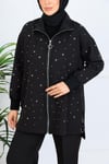 Moodbasic MM24.0768 HALKA AKSESUARLI KUŞ GÖZLÜ TAKIM - SİYAH