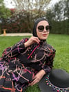 Moodbasic PÜSKÜL ZİNCİR DESENLİ TESETTÜR MAYO - SİYAH