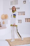Moodbasic Renkli Cep Detaylı Modal Takım - ekru/olive