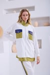 Moodbasic Renkli Cep Detaylı Modal Takım - ekru/olive