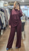MY312 26S1666 OMUZ AKSESUARLI ÖRME ,PANTOLONLU TAKIM - BORDO