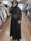 MY312 26S7717 ARKASI BASKILI PAYET CEKET - SİYAH