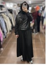 MY312 26S7717 ARKASI BASKILI PAYET CEKET - SİYAH