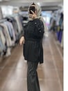 MY312 26S8808 DANTELLİ DÜĞMELİ TUNİK - SİYAH