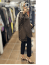 MY312 27W8906 ARKASI DANTELLİ TUNİK - KAHVE