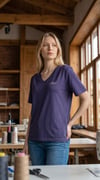 ON FASHION 26Y.ON.BLZ.71455.01 V YAKA YARIM KOL BLUZ - İNDİGO