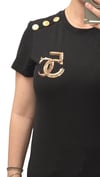 ON FASHION 26Y.ON.BLZ.76609.01 OMUZLARI DÜĞMELİ KISA KOL BLUZ - SİYAH