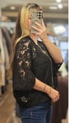 ON FASHION 26Y.ON.CKT.76505.01 DANTELLİ KISA KOL CEKET - SİYAH