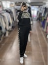 ON FASHION 26Y.ON.EŞF.76346.01 ÜST DESENLİ KAPŞONLU KISA KOL EŞF - SİYAH
